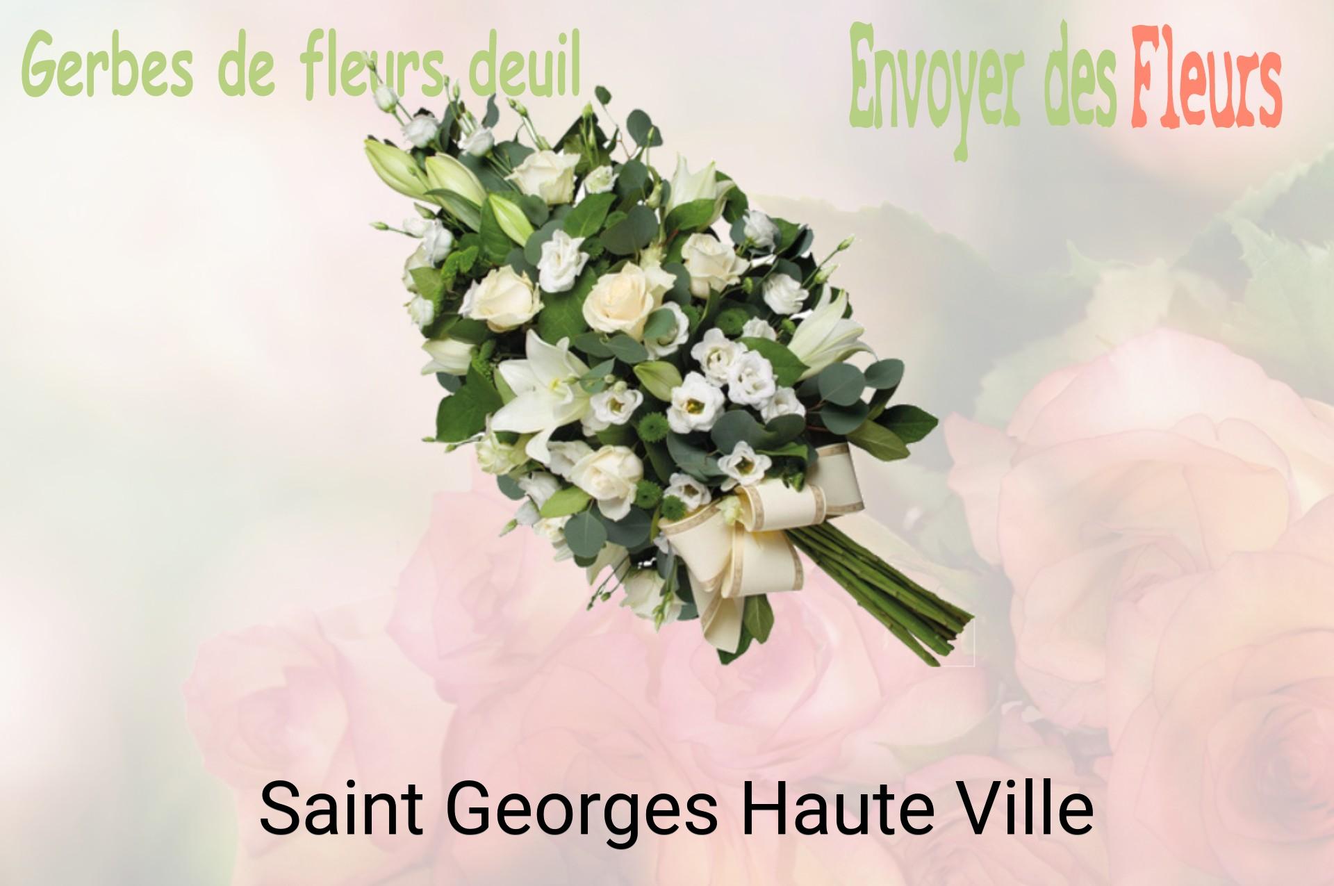 Gerbe de fleurs de deuil livrée à Saint-Georges-Haute-Ville